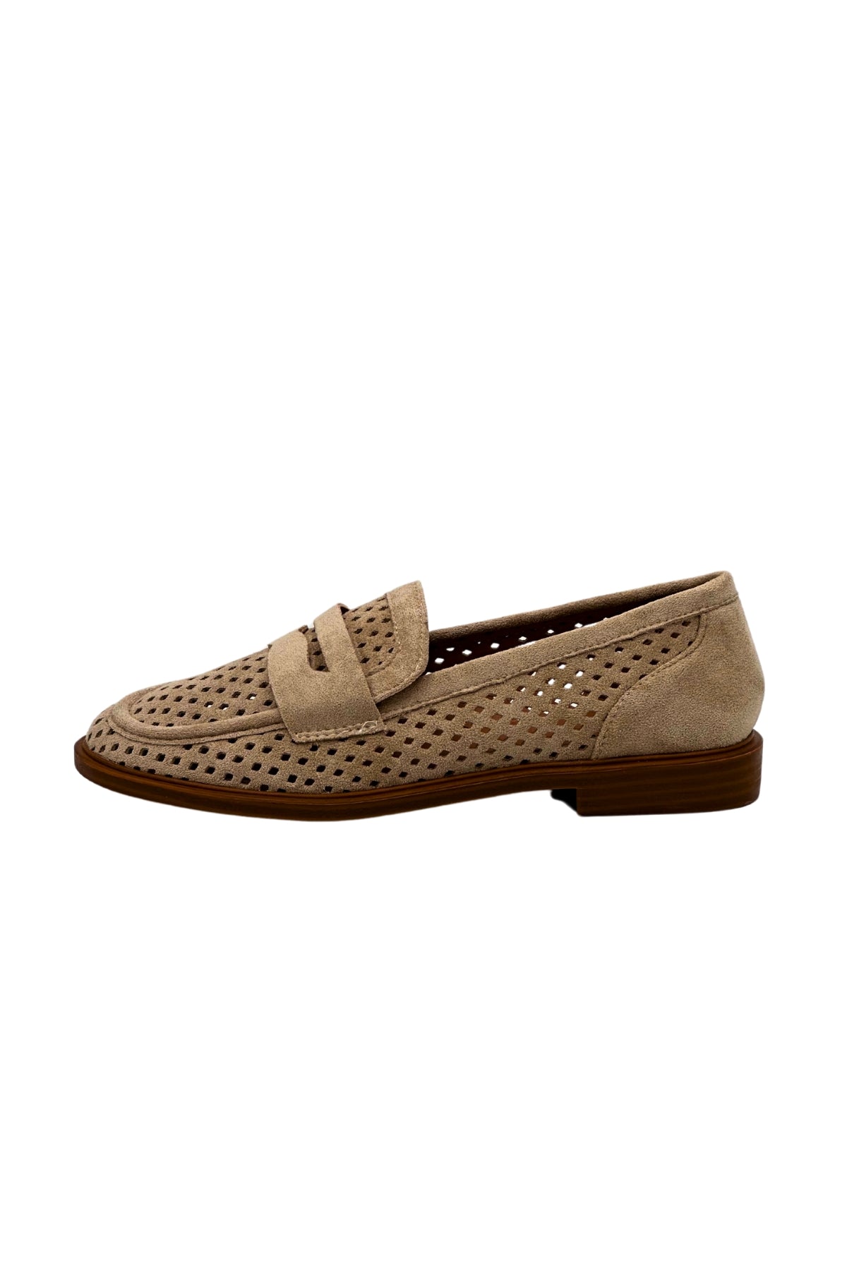 Mocassin plate ajourée, Taupe