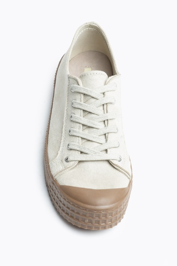 Baskets à lacets en toile, Beige