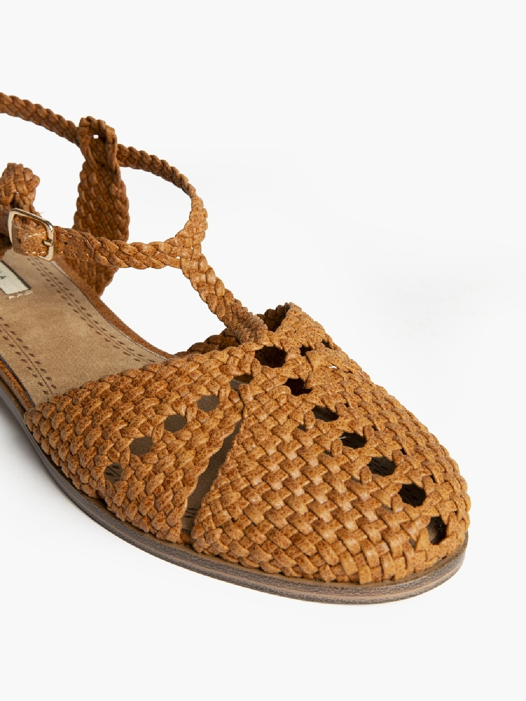 Sandales femmes Salomé Tressées,  Camel