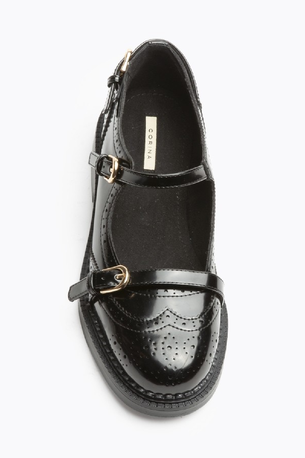 Chaussures Mary Jane style Oxford, Noir
