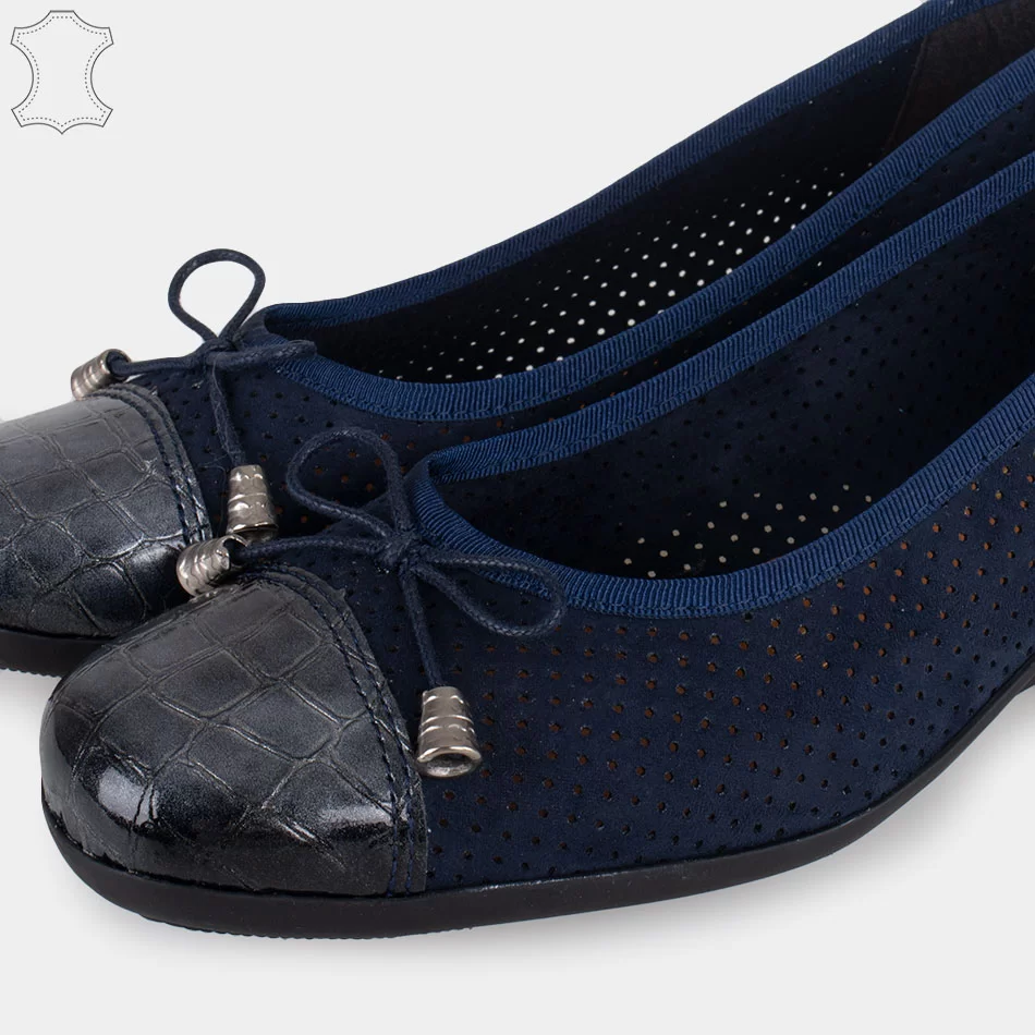 Ballerine compensée cuir hotsell