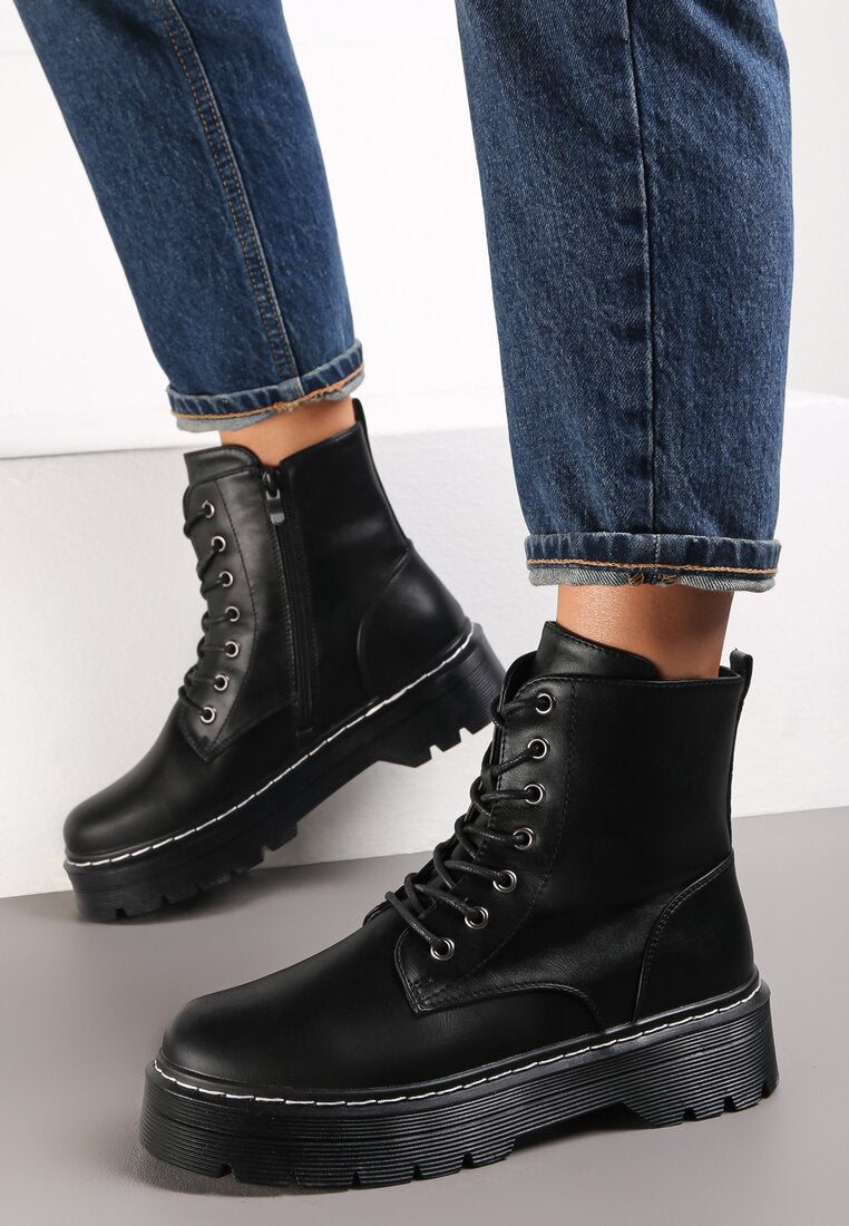 Bottines motardes noires outlet femme